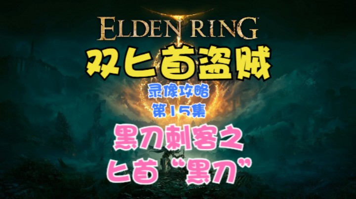《艾尔登法环》双匕首老苟真·盗贼受苦记，第15集-有来有回黑刀刺客，黑刀真不错！