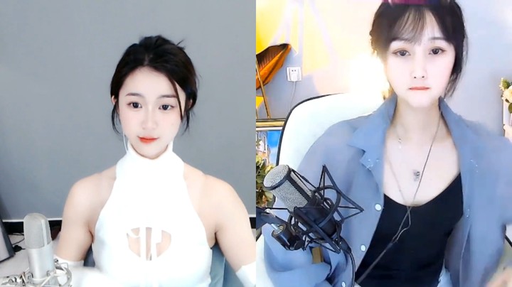 十七岁的软软美女小姐姐直播连麦，真好看