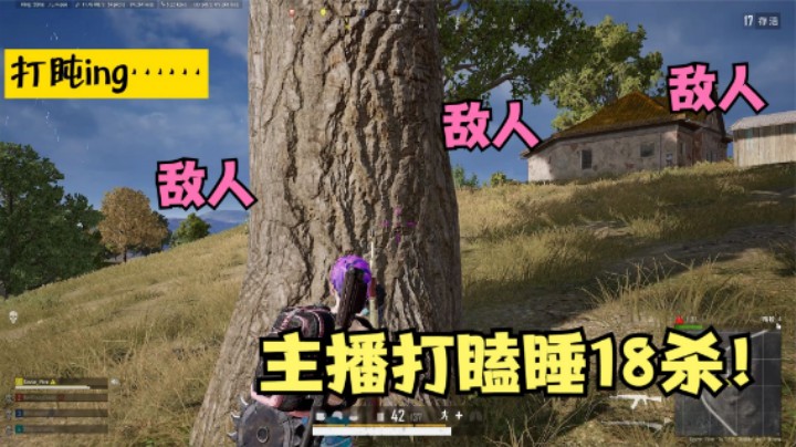 主播故意坑死队友，被迫单四挑17人，1人15杀2000伤害