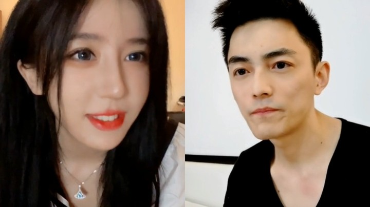 美女呆妹和志勋连麦PK，呆妹很开心啊