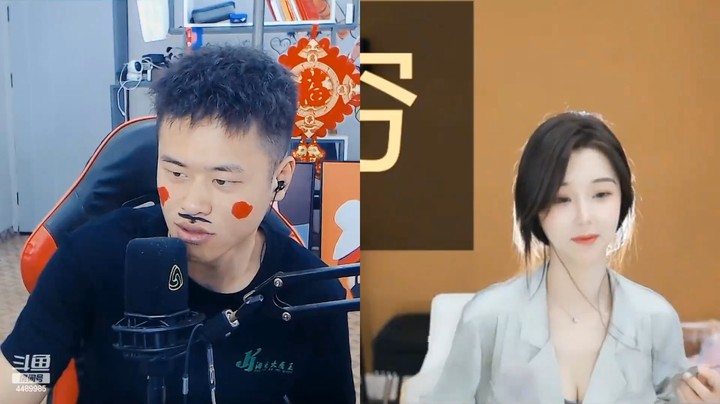 浩哥和美女小姐姐直播连麦，浩哥的表演让人摸不着头脑