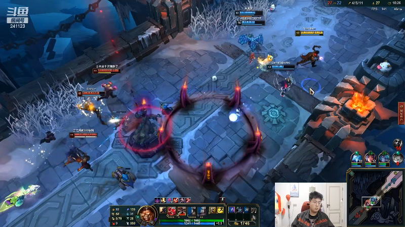 我在斗鱼看火力堂主直播户外