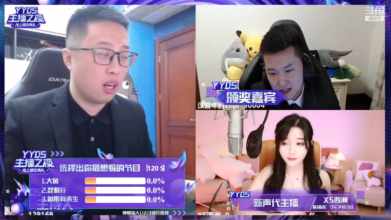 【颜值（横屏）】斗鱼官方直播的精彩时刻 20220313 00点场