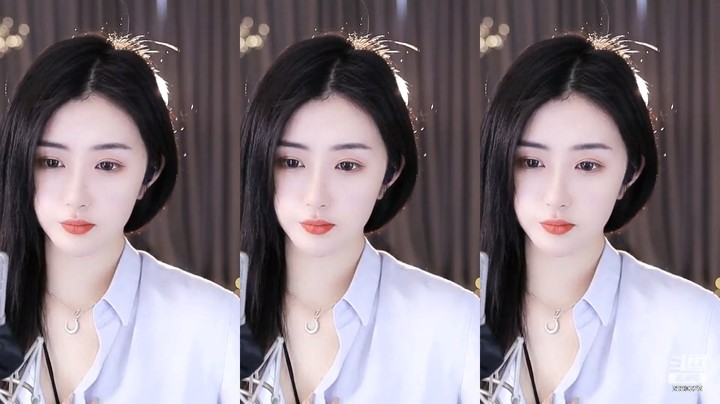 李若桐美女小姐姐真漂亮，今天这衣服很清纯