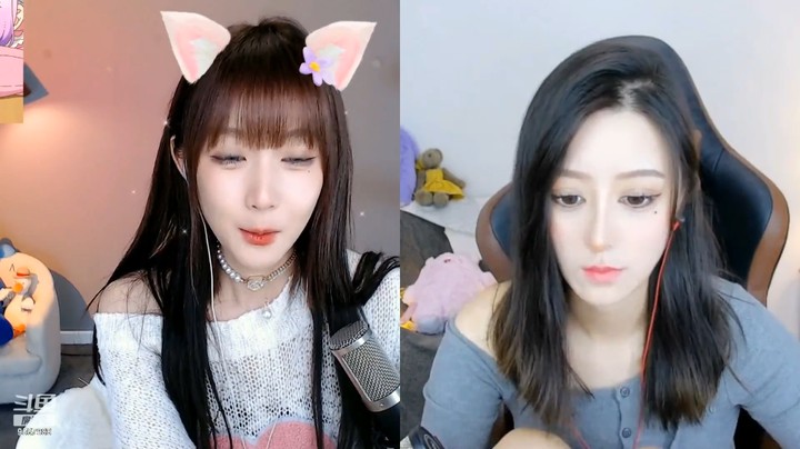 困困直播连麦，对面小姐姐也很安静啊