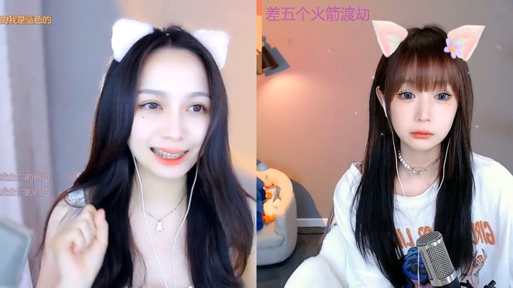 困困和美女小姐姐直播连麦，真好看