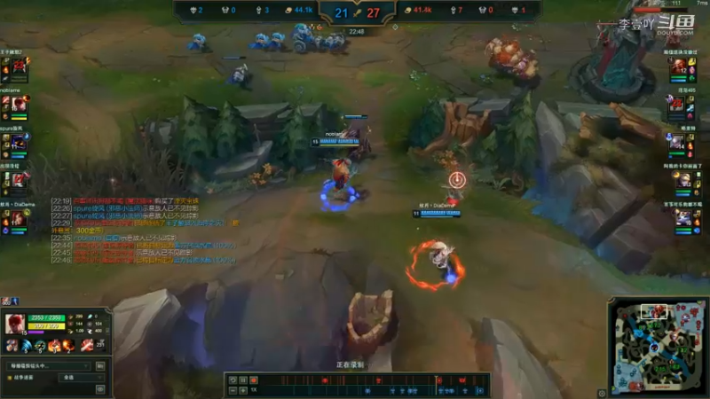盲僧锁血1V3！