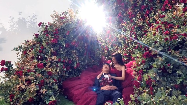 浩哥和王木木拍摄婚纱照，嗯很快乐