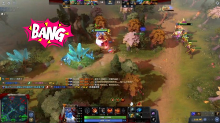 美滋滋【DOTA2】牛健子983的蓝胖食人魔法师五号位稳稳的胜利，开局保火枪保到五杀，对面复仇之魂vs末日使者doom风行者急着仨人来下路送，直到虚无之灵紫猫来