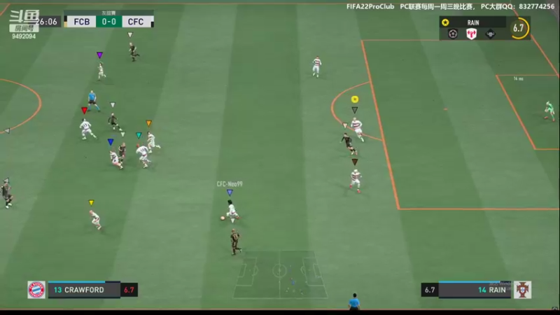 【2022-03-22 23点场】RainCFC：CFC俱乐部 FIFA Pro Club