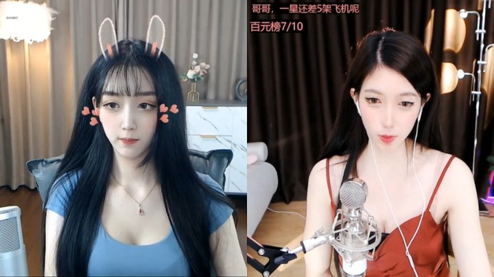 美女兔兔直播连麦真好看啊