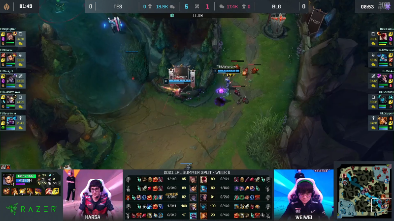 【英雄联盟】英雄联盟赛事的精彩时刻 20220329 09点场