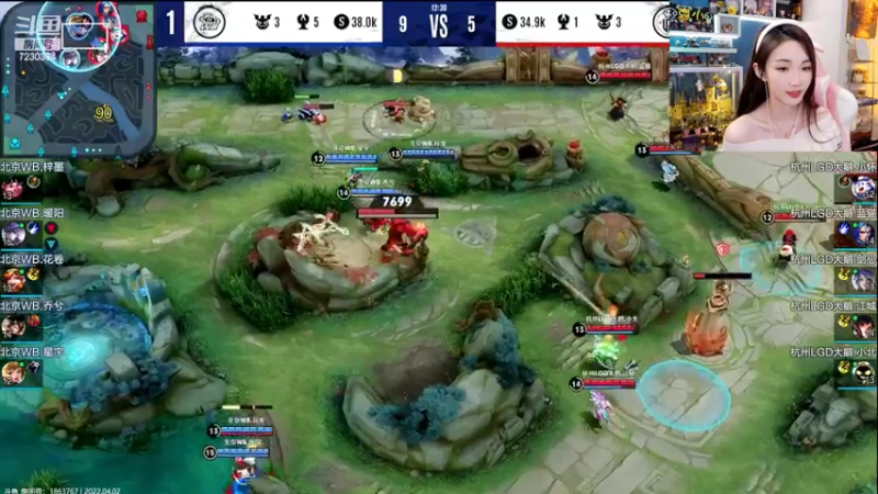 【2022-04-02 17点场】解说小鹿呀：比赛：XYG vs GK