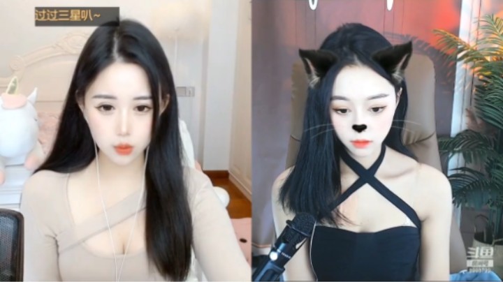 i奈奈美女小姐姐直播连麦，两个美女真好看啊