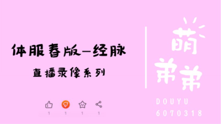 体服春季版本-经脉