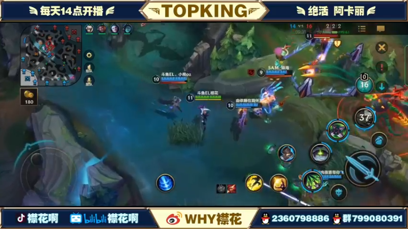【2022-04-03 16点场】襟花啊：国一阿卡丽宗师上王者上分路