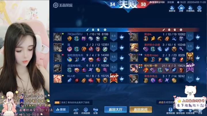 美女兔兔玩娜可露露尽力了，队友实在不给力啊