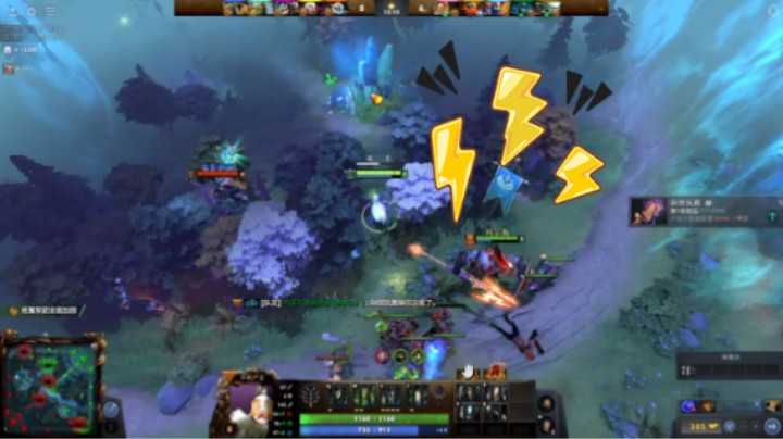 美滋滋【DOTA2】牛健子983的四号位不朽尸王和马尔斯打穿对面小鱼人斯拉克暗影萨满，中路光法也莫名还挺强势，召唤师卡尔都没啥存在感，大哥pa幻刺幻影刺客拉比克