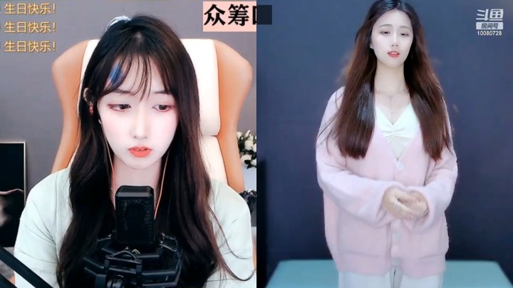 凉拌三岁美女小姐姐直播连麦，两个人都好可爱啊