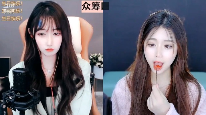 凉拌三岁直播连麦，吃着东西真可爱