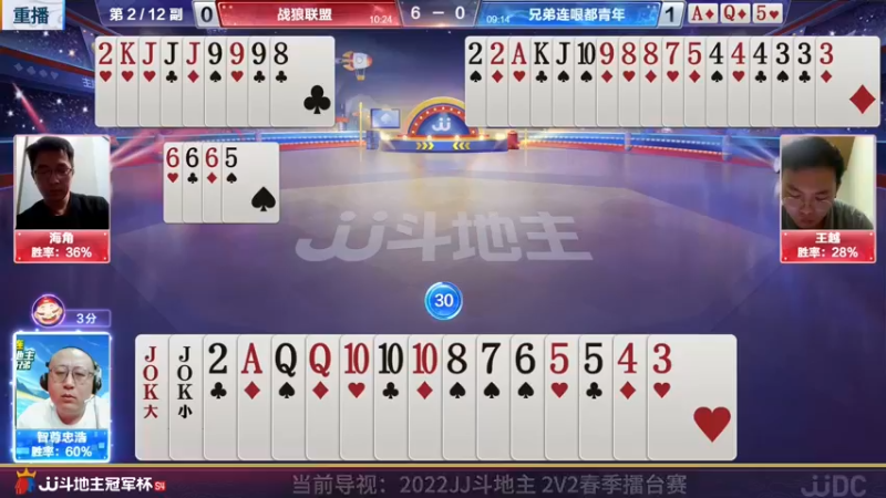 【2022-04-06 23点场】JJ斗地主官方：JJ斗地主2V2擂台赛