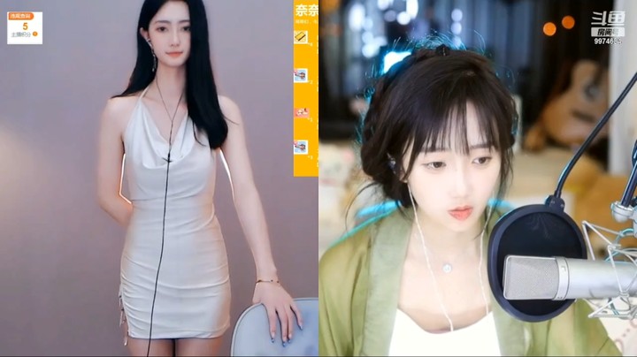江尤奈阿美女小姐姐直播连麦，好可爱啊
