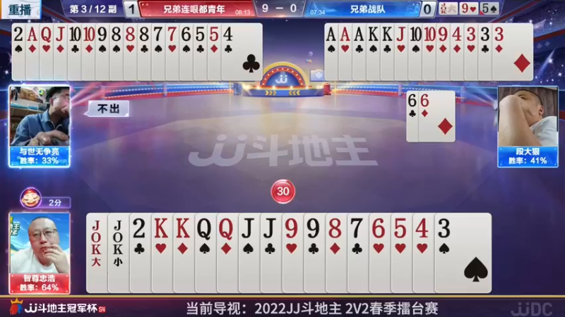 【2022-04-07 23点场】JJ斗地主官方：JJ斗地主2V2擂台赛