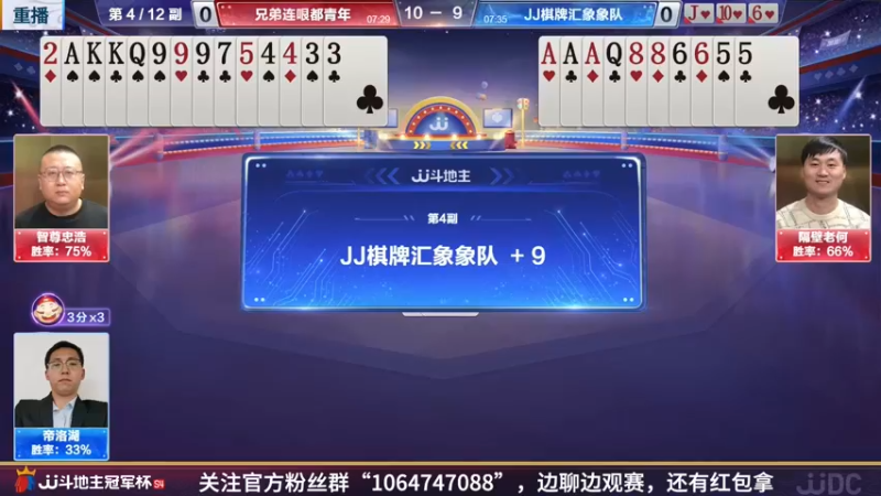 【2022-04-09 13点场】JJ斗地主官方：JJ斗地主2V2擂台赛