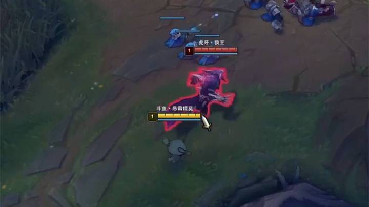 恶霸提莫：只用了4分钟打狼王折磨的破大防，打团只能在旁边