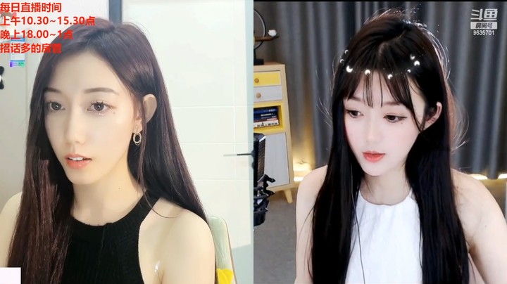 小米娅美女小姐姐直播连麦，两个美女都好看
