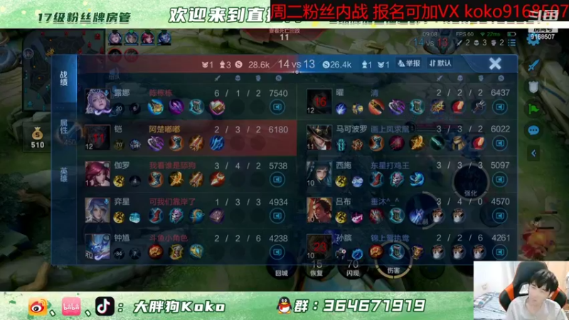 【2022-04-10 23点场】大胖狗koko：角色 熊仔 诺诺 o泡 5排