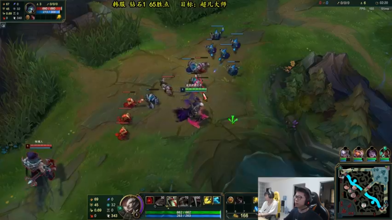 【2022-04-11 12点场】余小C真的很强：余小C：韩服5转冲大师晋级赛