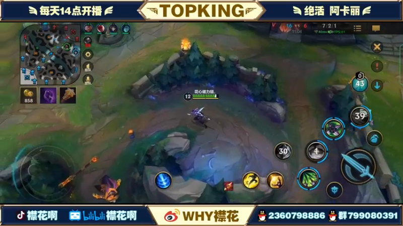 【2022-04-10 16点场】襟花啊：国一阿卡丽细节教学王者局
