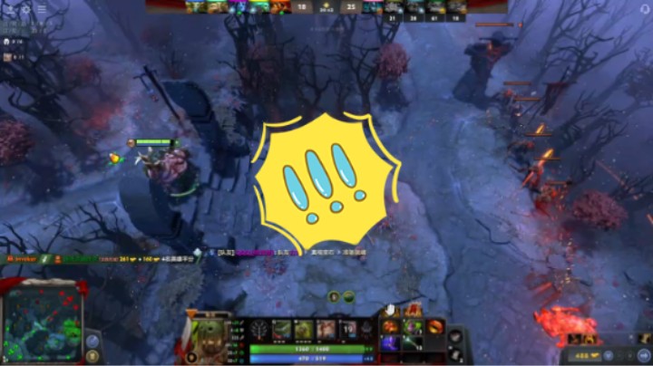 美滋滋DOTA2牛健子983的四号位屠夫5先知1力丸隐刺隐形刺客2火猫灰烬之灵3死亡先知全程躺，对面1pa幻刺幻影刺客2蓝猫风暴之灵3马尔斯4牛撼地神牛5炸弹人