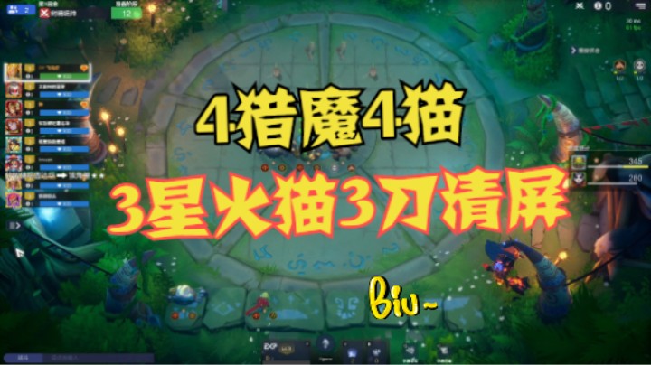 4猎魔4猫，3星火猫3刀清屏