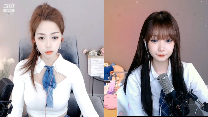 困困美女小姐姐直播连麦，很好看