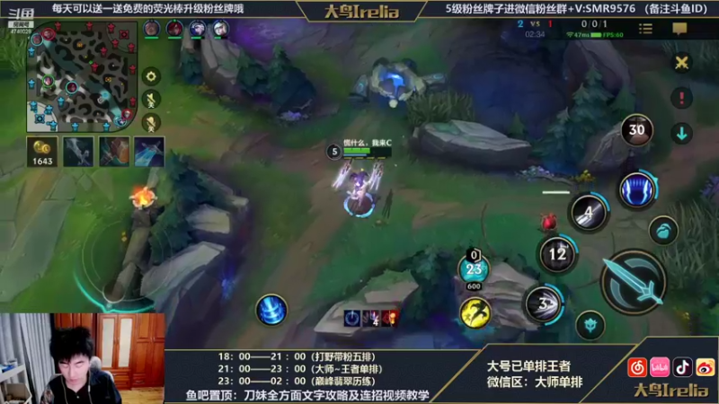 【2022-04-13 22点场】大鸟Irelia：最强刀妹：极致丝滑 快来学！