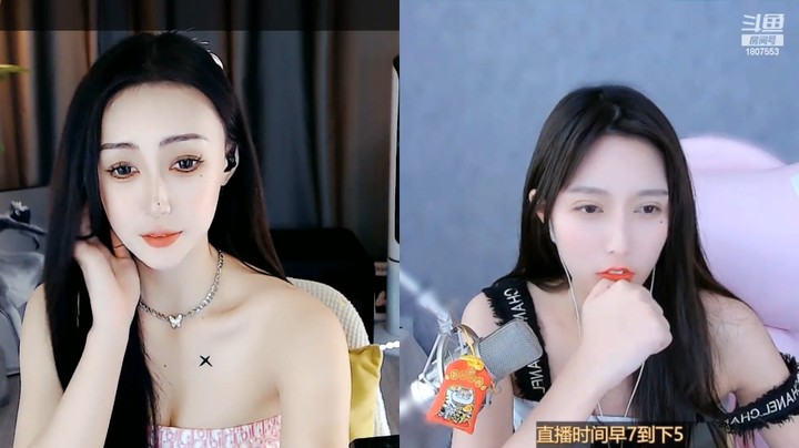 夏雪晴美女主播真好看，肤白貌美啊