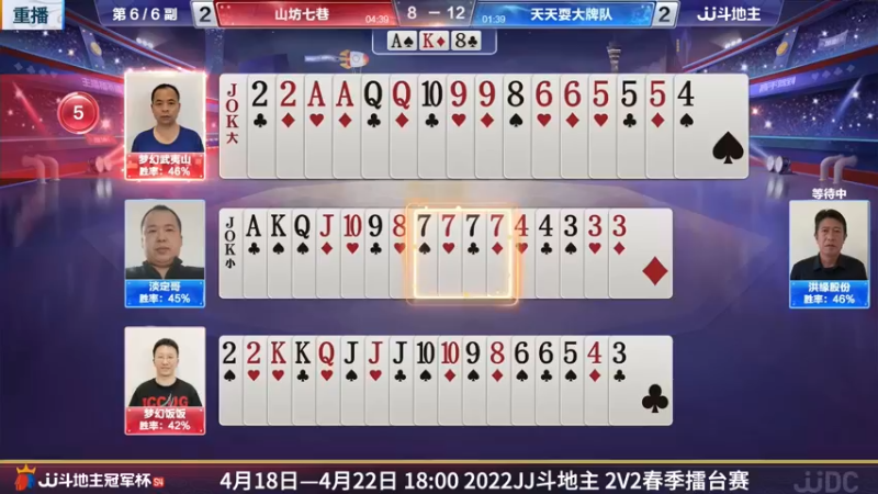 【2022-04-16 02点场】JJ斗地主官方：JJ斗地主2V2擂台赛
