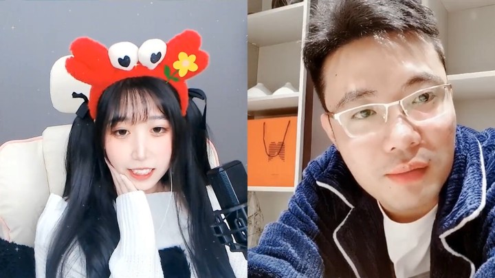 大司马和美女主播连麦很搞笑，美女尽力在找话题