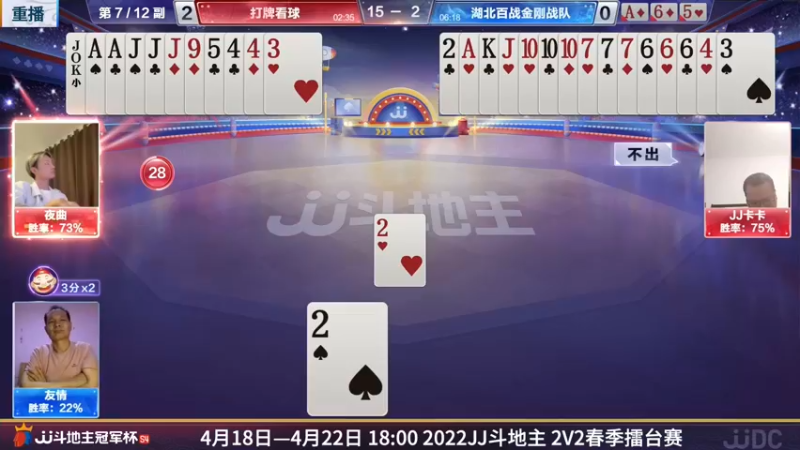 【2022-04-17 20点场】JJ斗地主官方：JJ斗地主2V2擂台赛
