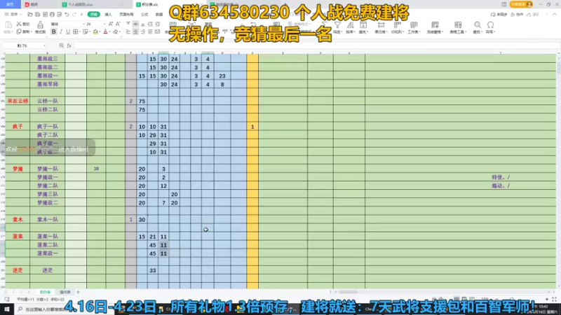 【2022-04-16 22点场】三国丨摇摆：《三国志14个人战》