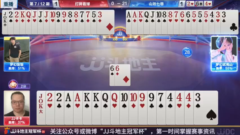 【2022-04-17 06点场】JJ斗地主官方：JJ斗地主2V2擂台赛