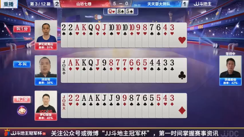 【2022-04-18 08点场】JJ斗地主官方：JJ斗地主2V2擂台赛