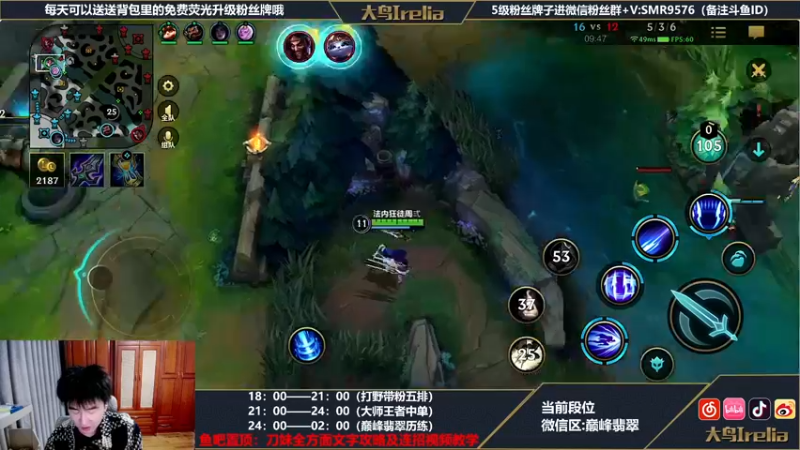 【2022-04-20 00点场】大鸟Irelia：大鸟：极致操作纵享丝滑