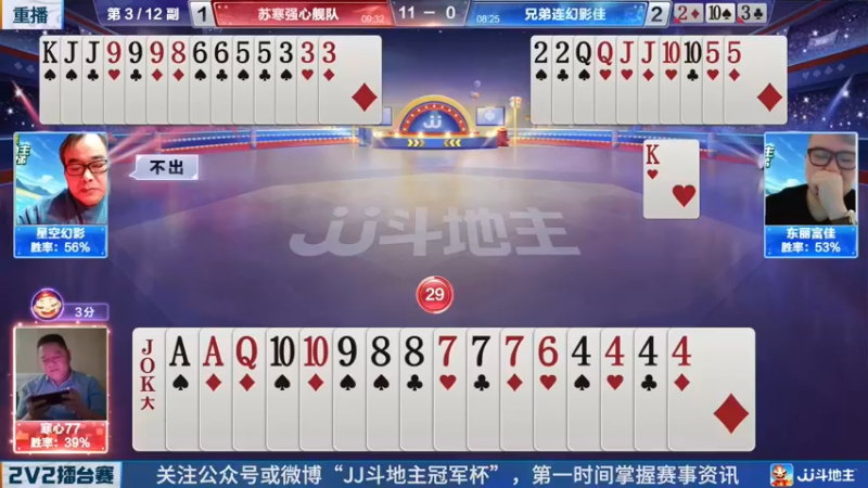 【2022-04-20 23点场】JJ斗地主官方：JJ斗地主2V2擂台赛