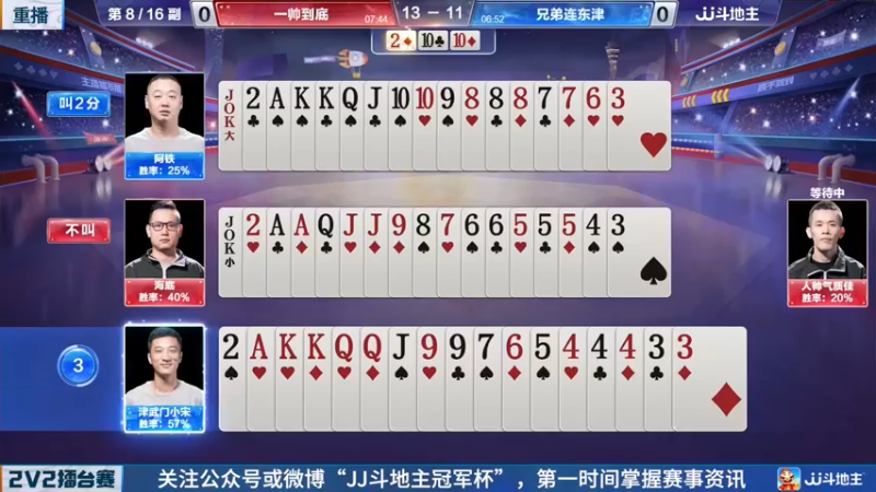 【2022-04-23 19点场】JJ斗地主官方：JJ斗地主2V2擂台赛