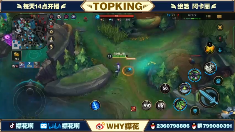 【2022-04-24 20点场】襟花啊：国一阿卡丽王者局被杀鸡