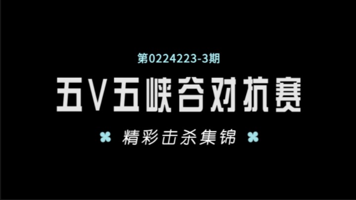 第0224223-3期 五V五峡谷对抗赛精彩击杀集锦