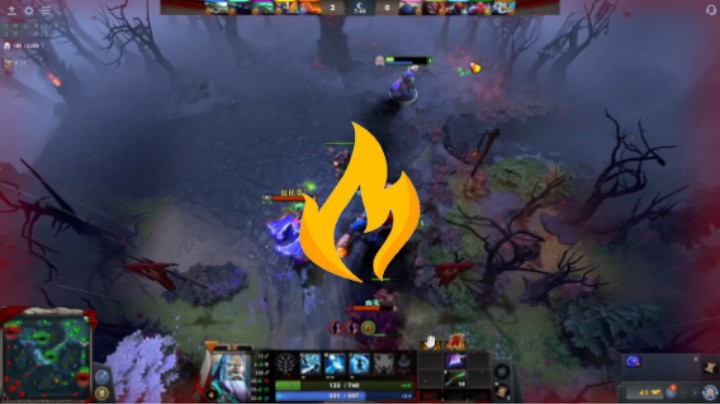 美滋滋dota2四号位宙斯躺赢，3蓝胖子真是有点水，最后一波肉山翻盘笑尿了